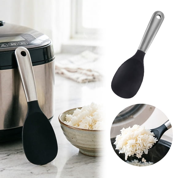 Outdor Stainless Steel Silicone Rice Spoon Non Stick Cooking Utensil With Hanging Hole Perfect For Rice Cookers And Serving Rice