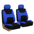 thumbnail image 2 of FH Group Light & Breezy Seat Covers for Auto, 3 Row 8 Seaters SUV VAN Full Auto Seat Covers Set, Blue and Black, 2 of 5