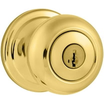 Kwikset Polished Brass SmartKey Juno Entry Knob