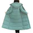 thumbnail image 5 of Long Down Jacket for Women, for Women Zpanxa Winter Warm Coats Lengthened and Thickened Medium Length Down Cotton Jacket Outwear, Gifts for Women Green XXL, 5 of 5