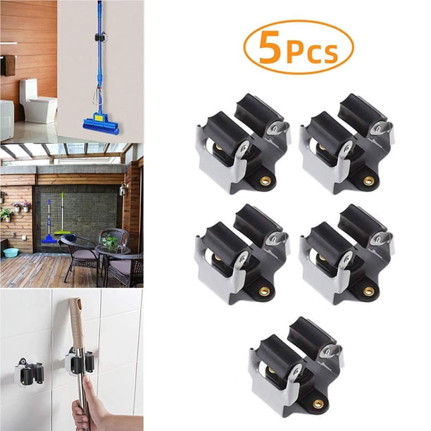 Juego De Soporte De Escoba De Montaje En Pared Soporte De Trapeador De Escoba Vogacara HA020258-00