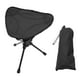 thumbnail image 3 of Taburete plegable para acampar, silla para mochileros, fácil de transportar, portátil, cómodo reposapiés con bolsa para barbacoa, pesca, senderismo y Negro, 3 of 8