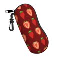 thumbnail image 2 of ZICANCN Sunglasses Soft Case, Red Strawberry Fruit Neoprene Zipper Eyeglass Case for Men Women, 2 of 9