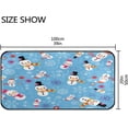 thumbnail image 3 of GZHJMY Kitchen Rugs,Funny Cartoon Snowman Non Slip Washable Cushioned Carpets Polyester AntiFatigue Comfort Porch Floor Mat Doormat Christmas Decoration, 39"x20", 3 of 6