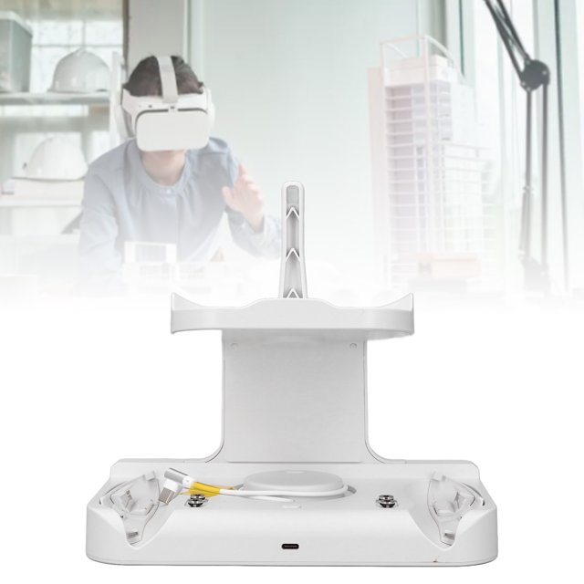 VR Controller Charging Stand, RGB Light, Fast Charging, with Rechargeable Batteries for VR Headset Controllers