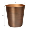thumbnail image 5 of happimess Nolan Modern Classic Smooth Steel 2 Gal Waste Bin, Antique Copper (Set of 2), HPM1113B-SET2, 5 of 6
