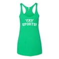 thumbnail image 2 of Wild Bobby YAY SPORTS! Sports Women Tri-Blend Racerback Tank Top, Envy, Large, 2 of 5