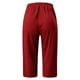 thumbnail image 3 of Pantalones deportivos de mujer de color liso y cintura media - Cintura elástica, diseño informal y estilizado - Pantalones para el día a día, el entrenamiento y las vacaciones, 3 of 4