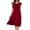 Red, variant on Kaemgyyd Nightgowns for Women Cap Sleeve Crew Neck Night Gowns Flowy Ruffle Hem Sleepwear Elegant Home Loungewear(Red,X-Large)