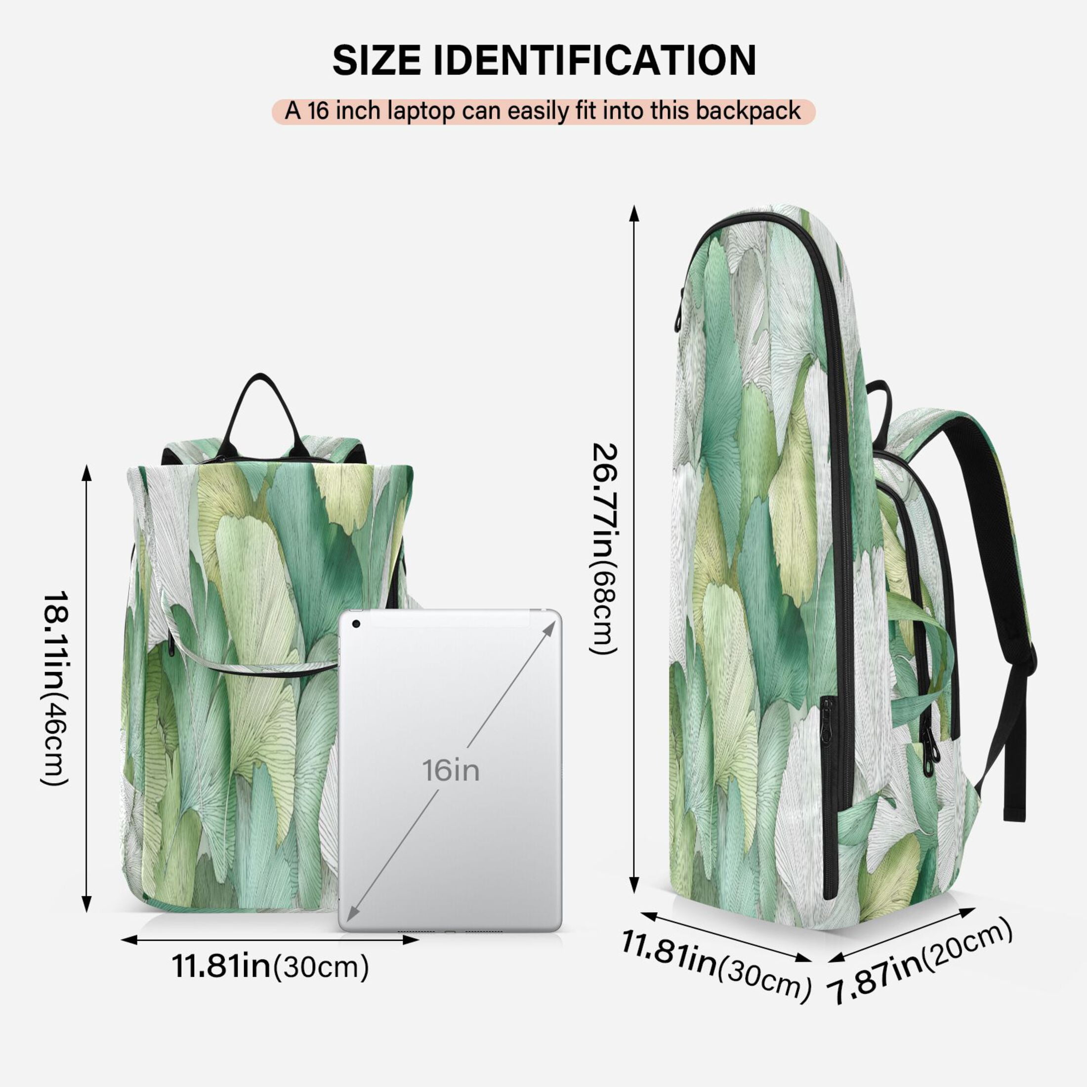 2 Racquet Holder Tennis Backpack Tennis Racket Covers Gym Bags Ginkgo Leaves