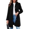 Ftwytp Womens Winter Coats Fashionable Solid Color Jacket Long Sleeve Pea Coat Trench Coat Elegant Lapels Woolen Jackets with Pockets Solid Casual Loose Cardigans