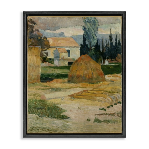 Stupell Industries Gauguin Classical Landscape Landscape & Nature Painting Black Floater Framed Canvas Art Print Wall Art, 17 x 21