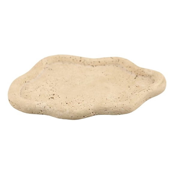 Cateissary Bandeja de decoración de nubes de piedra natural Bandejas de joyería Estética Fondo liso Pulido Aderezo Organización Cocina, Decoración del hogar