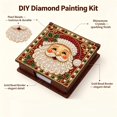 thumbnail image 4 of 2-in-1 Santa Rhinestone Pearl Diamond Painting Box, DIY Crystal Gem Art Jewelry Box & Sticky Note Dispenser, Christmas Gift, 4 of 6
