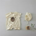 thumbnail image 2 of Vividxx Baby Boys Romper Jumpsuit With Hat Short Sleeve Bear Print Summer Onesie Casual Playwear For Newborn Newborn Stylish Dailywear, 2 of 9