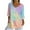 Multicolor, variant on Womens Tops Plus Size 3/4 Sleeve V-Neck Print Casual Loose Blouses Shirts White XXL