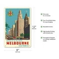 thumbnail image 2 of Melbourne Victoria Australia - Seventh City of the Empire - Vintage Travel Poster by Percy Trompf c.1940 - 8 x 12 inch Vintage Metal Tin Sign, 2 of 4