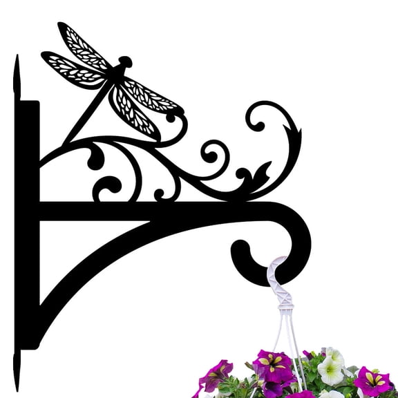1 pc Iron Hanging Plant Hanger Bracket Wall Mounted Plant Hooks Dragonfly 338x382x1.8mm