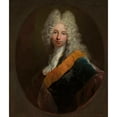 thumbnail image 2 of Antoine Pesne 15x17 Black Ornate Wood Framed Double Matted Museum Art Print Titled - Friedrich Wilhelm Kettler (1692-1711) (Portrait of a Man in a Wig with the Black Eagle Order) (1710), 2 of 5