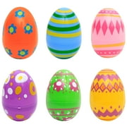 JOYIN 30 Pcs 3.15Inch Printed Jumbo Plastic Eggs for Easter Egg Hunt Event, Easter Basket Stuffers, Party Favor Goodie Bags, Scene and Decoration, School Parties Prizes, School Classroom Rewards