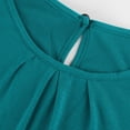 thumbnail image 5 of Tank Tops for Women Women's Fashion Round Neck Casual Solid Color Sleeveless Back Button T-Shirt Tank Top Kagetolytai Sky Blue 4XL, 5 of 5