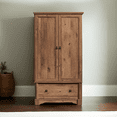 thumbnail image 2 of Pemberly Row Contemporary Wood Bedroom Armoire with Garment Rod in Vintage Oak, 2 of 17