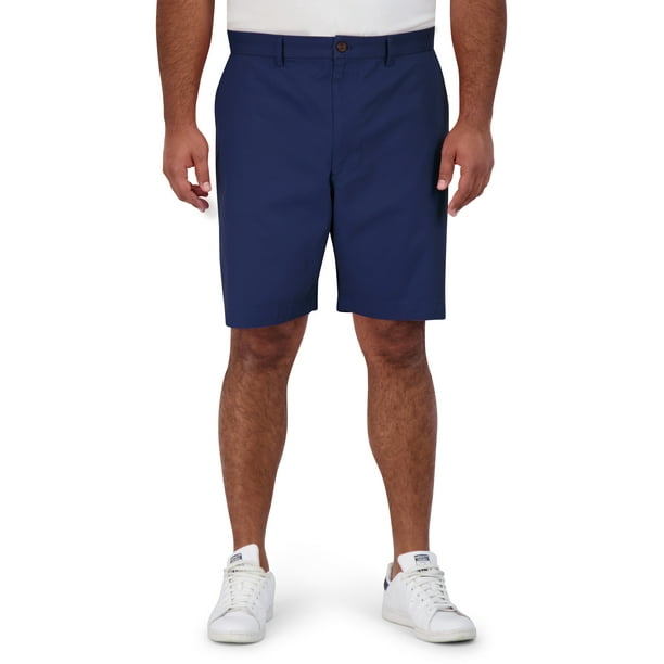 Chaps Men's Coastland Wash FlatFront Shorts with Stretch 9" Inseam