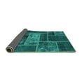 thumbnail image 2 of Ahgly Company Indoor Square Patchwork Turquoise Blue Transitional Area Rugs, 6' Square, 2 of 4