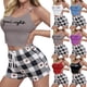 thumbnail image 3 of Gibobby Pijama De Mujer Conjunto de pijamas y pantalones de pijama para mujer Conjunto de pijamas caseros con estampado de amor a cuadros de moda(Azul,M), 3 of 4
