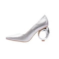thumbnail image 3 of Ninety Union Blast 3.5 Inch Heel Pump On A Circular Heel, Silver, 5, 3 of 5