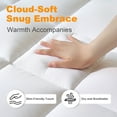 thumbnail image 2 of California King Quilted Mattress Topper – Soft Pillow Top Fitted Mattress Pad, Down Alternative Fill, Cooling Breathable Mattress Cover, Machine Washable Deep Pocket Mattress Protector, White, 2 of 7