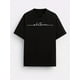 thumbnail image 2 of Men's Fashionable Summer Short Sleeve Crew Neck Sports T-shirt, Comfortable And Versatile Tops With Black Line Alphabet Whatever Print Tee For Adult, Men, Women, Teen, Teenager, Adolescent,Youth, 2 of 7