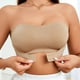 thumbnail image 2 of Brasier Tela de Mantequilla Sujetador Elástico de Nailon Cómodo para Mujer, para Uso Diario, para Bodas, para Novias, sin Tirantes, con Sujeción sin Costuras. Extra Grande, 2 of 9