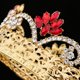 thumbnail image 3 of Tiara de Rhinestone Princesa Nupcial Decoración Bricolaje Coser de utilizar Oro, 3 of 9