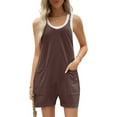 thumbnail image 1 of Women Rompers Jumpsuits Polyester Spandex Shorts Overalls With Pockets Loose Comfy Summer Casual Wear, 1 of 5