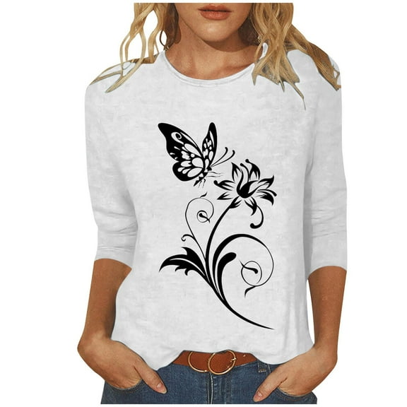 Women Blouse 3/4 Sleeve Petite, Work Blouses for Women Office Professional Plus Size Previous Crop Tops for Women Trendy Summer Warehouse Today Shipping