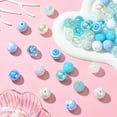 thumbnail image 6 of DanLingJewelry 50Pcs Sky Blue Series Acrylic Round Beads 20mm Chunky Bubblegum Beads Large Ball Beads for Bracelets Pens Jewelry Making, 6 of 8