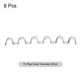 thumbnail image 3 of 20mm Continuo 6 Ranuras Rígido Tubería Correa Abrazaderas, 201 Inoxidable Acero U-Forma Soporte Tubo Clips 8uds Unique Bargains abrazaderas, 3 of 5