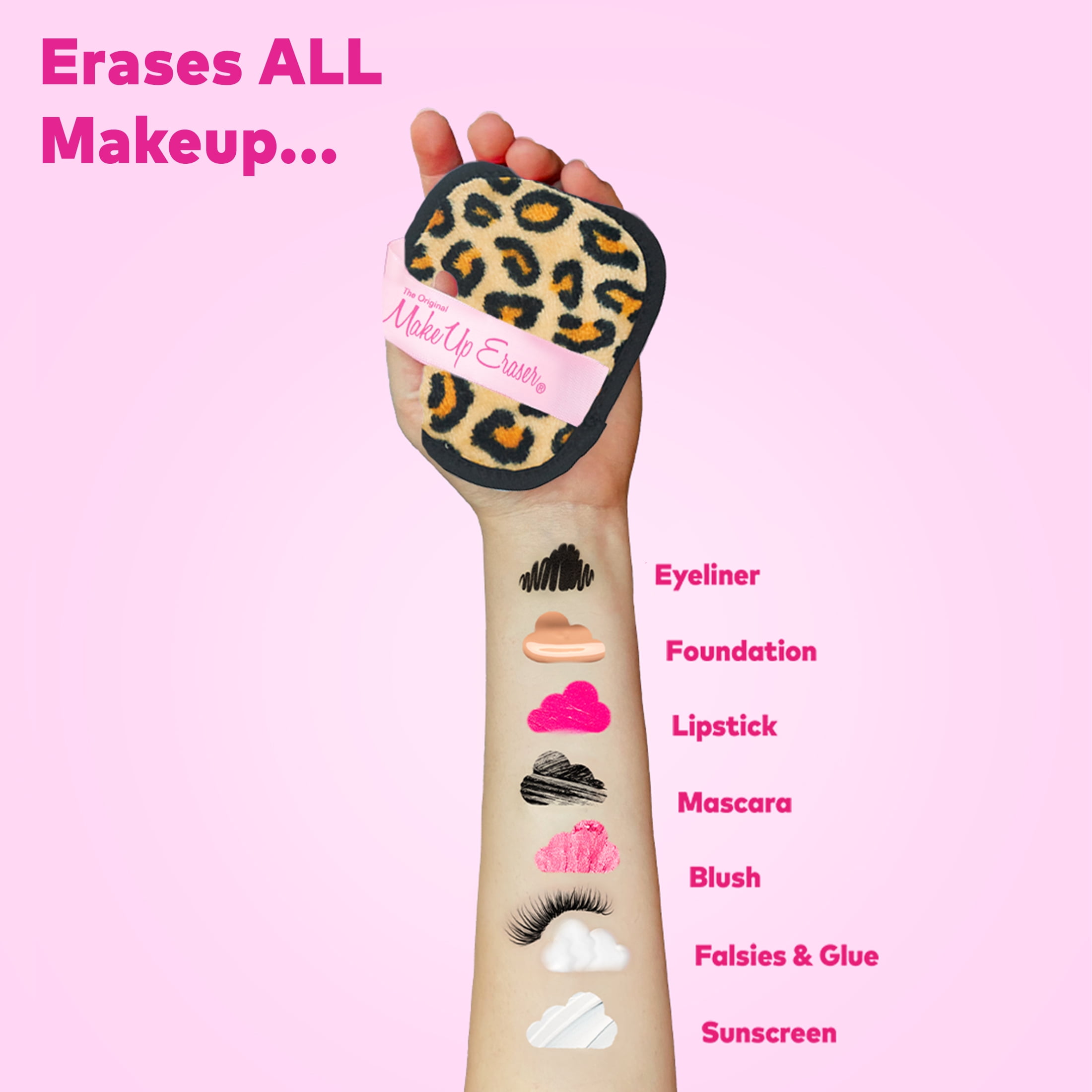 The Original MakeUp Eraser 7 Day Set for Adults and Teens, Leopard