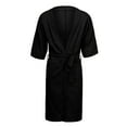 thumbnail image 7 of Plus Size Robes for Women Fleece House Coat Oversized Kimono Women's Sleepwear Spa Womens Bathrobe Black, 7 of 7