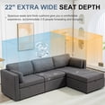 thumbnail image 4 of Modular Sectional Sofa U Shaped Couch with Storage Ottoman, 141’’ Oversized 6 Seat Modular Sectionals Sofa Couch with Reversible Chaise for Living Room, Apartment, 4 of 6