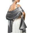 thumbnail image 3 of Pañuelo de seda satinada suave apto para vestidos Accesorios de mujer Blanco, 3 of 5