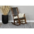 thumbnail image 4 of Sunny Designs Savannah Farmhouse Mahogany Wood Rocking Chair in Dark Brown, 4 of 7