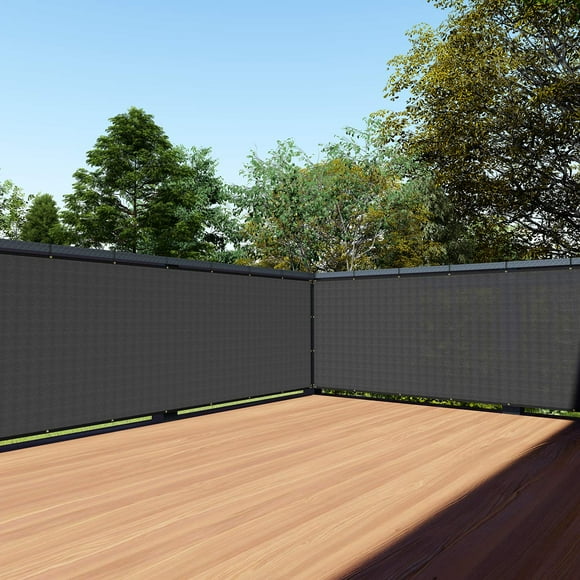 TANG 3' x 25' Black Balcony Privacy Screen Fence 200GSM Deck Fence Outdoor Privacy Cover Weather Resistant for Patio Apartment Deck Porch Backyard Railing Screen