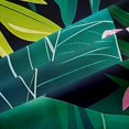 thumbnail image 4 of Manfei Hawaiian Leaves Shower Curtain 72Wx72L,Tropical Botanical Plants Bathroom Curtain, 4 of 6