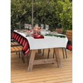 thumbnail image 2 of Outdoor Tablecloth with Umbrella Hole and Zipper, Red Truck Christmas Rectangle Table Cloth 60x102 Inch Waterproof Tablecloth, Plaid Xmas Tree Snowflake Picnic Table Cover for Patio Camping, 2 of 7