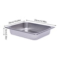 thumbnail image 5 of Aiqidi 6-Pack 1/2 Size Rectangular Steam Table Pans Stackable Stainless Steel Catering Containers Hotel Buffet Pans(33x26x6), 5 of 12