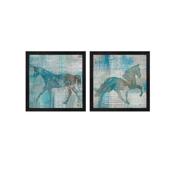 Metaverse Studio Mousseau 'Cheval' Framed Art (Set of 2)