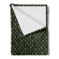 thumbnail image 2 of Salamander Soft Flannel Fleece Throw Blanket, Repeating Continuous Print of Wildlife Organisms Reptiles, Cozy Plush for Indoor and Outdoor Use, 60" x 80", Olive Green and Charcoal Grey, by Ambesonne, 2 of 5