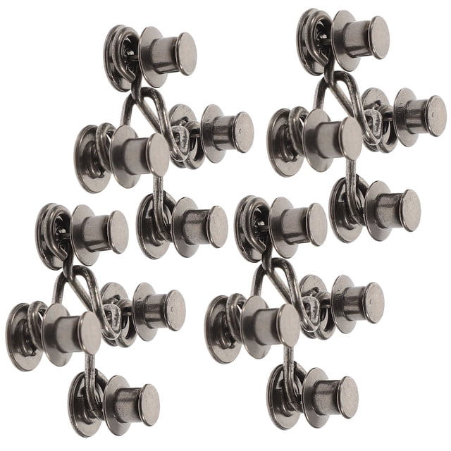 BESTYASH 4Jgo Hebillas De Cintura Para Jeans Botones Sin Coser Negro Accesorio Funcional Para